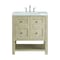 James Martin Vanities 30'' Single Vanity, Whitewashed Oak w/ 3 CM Victorian Silver Quartz Top 330-V30-WWO-3VSL - alternate 1